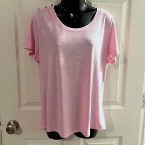 Talbots Short Sleeve Pink Top